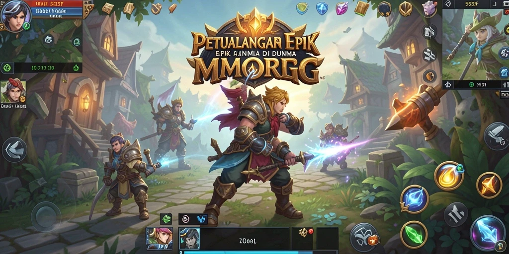 Gameplay seru di dunia MMORPG yang luas.