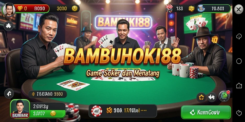 Screenshot BAMBUHOKI88 menampilkan momen seru permainan Poker.