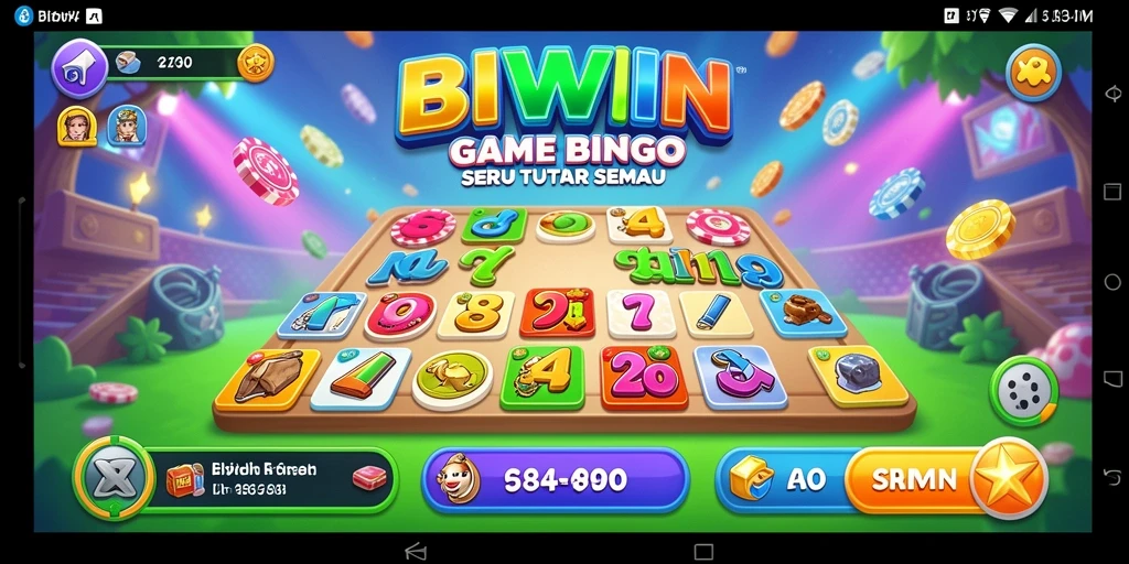 Tampilan menarik dari gameplay Bingo di BIWIN.