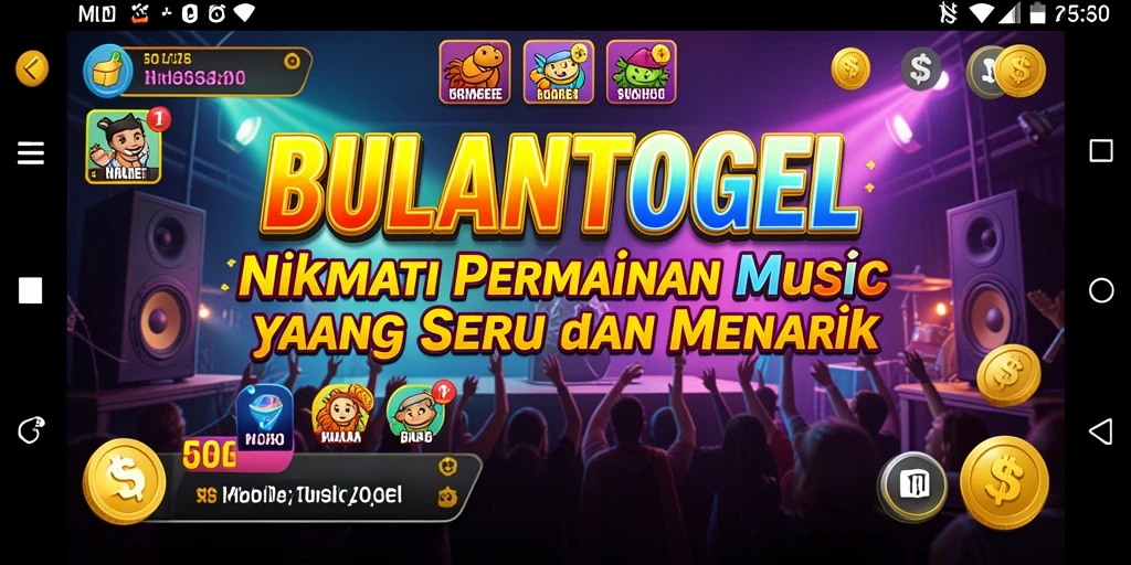 Tampilan gameplay seru dari BULANTOGEL yang penuh musik.