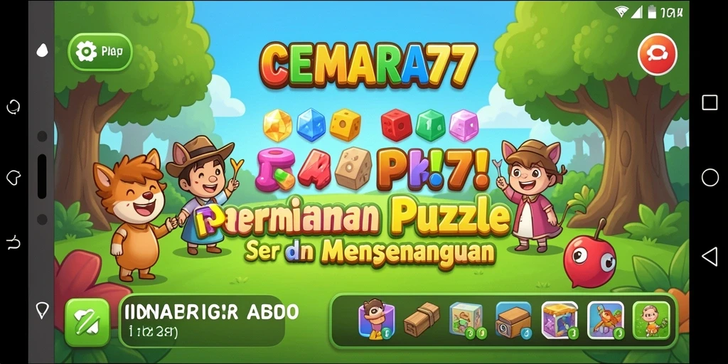 Screenshot gameplay CEMARA77 yang menampilkan tantangan puzzle yang seru.