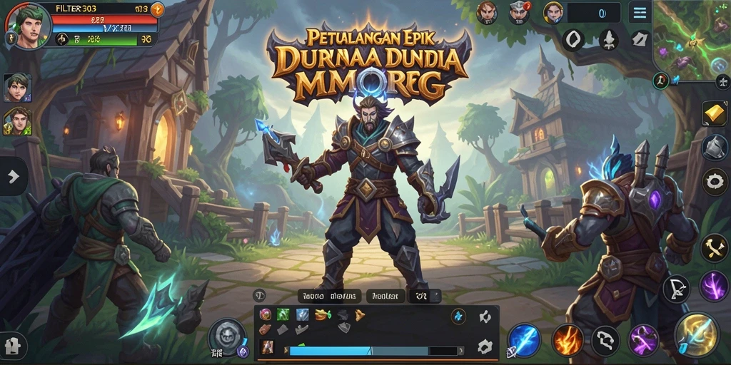 Tangkapan layar gameplay FILTER303 yang menampilkan aksi seru dalam dunia MMORPG.