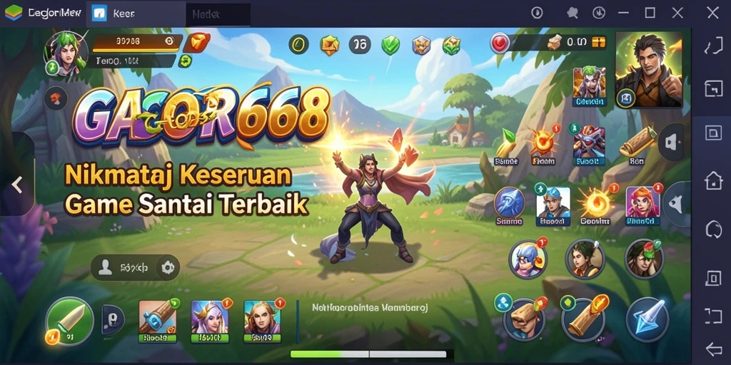 Tampilan gameplay seru di GACOR668 dengan karakter menarik.