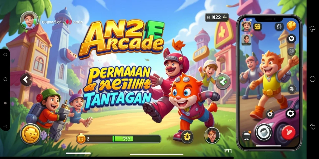 Tampilan permainan IN22 dengan grafis yang menarik.