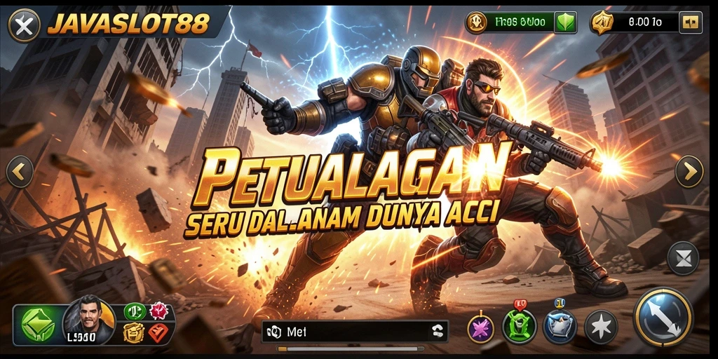 Tampilan gameplay seru dari JAVASLOT88 dengan aksi mendebarkan.