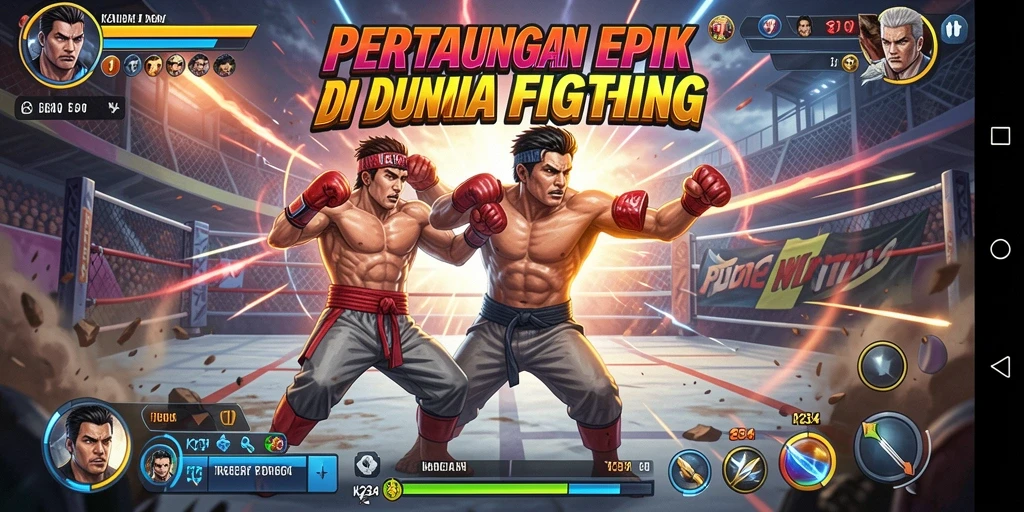 Screenshot gameplay K234 yang menampilkan pertarungan seru dan karakter unik.