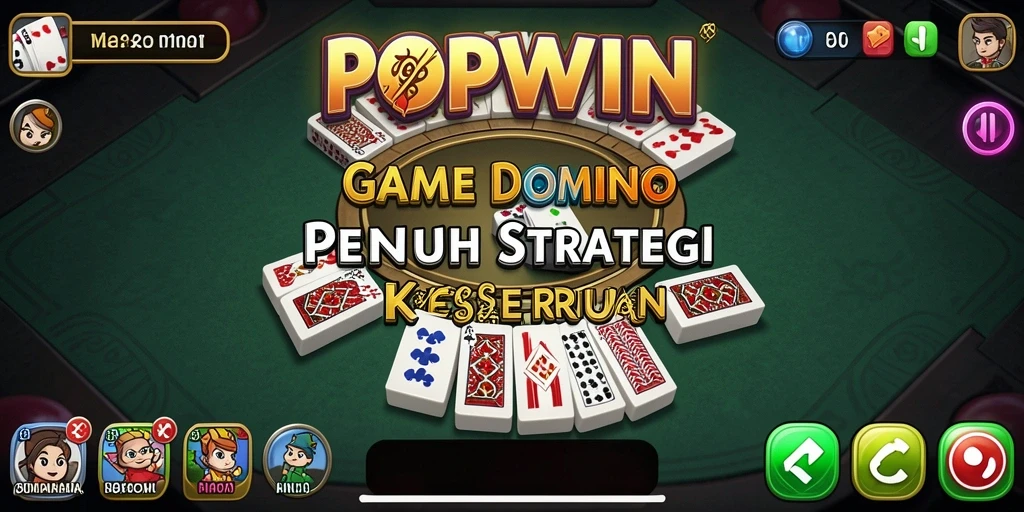 Screenshot POPWIN menampilkan pemain sedang berkompetisi dalam game Domino.