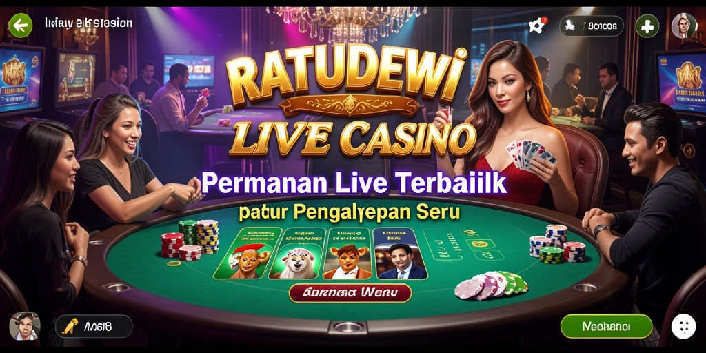 Tampilan menarik dari gameplay RATUDEWI yang menyuguhkan pengalaman Live Casino.