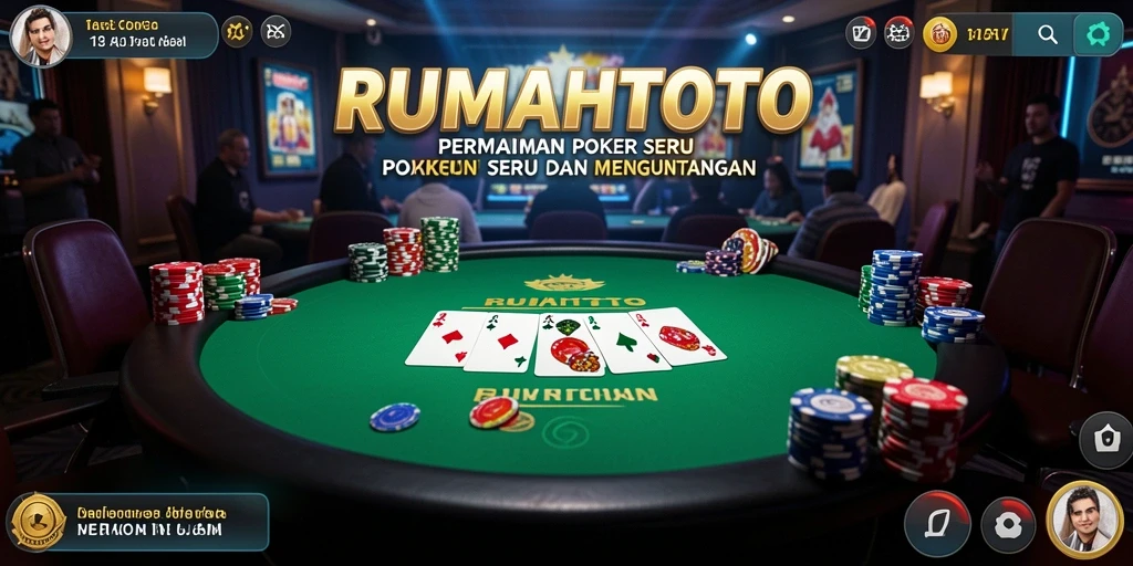Tampilan menarik dari permainan Poker di RUMAHTOTO.