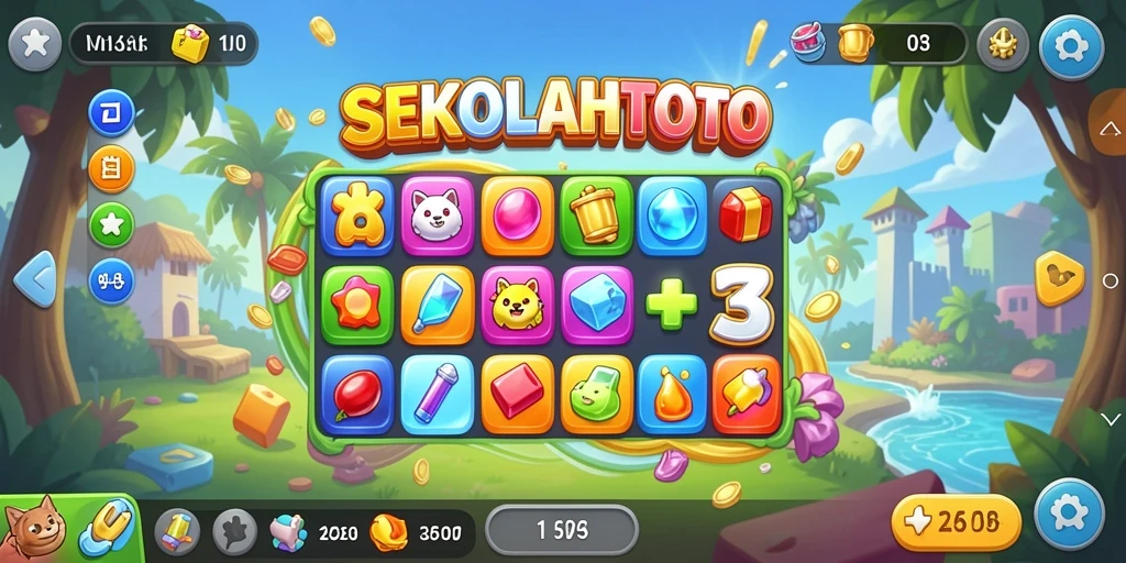 Tampilan screenshot gameplay SEKOLAHTOTO yang seru dan menarik.
