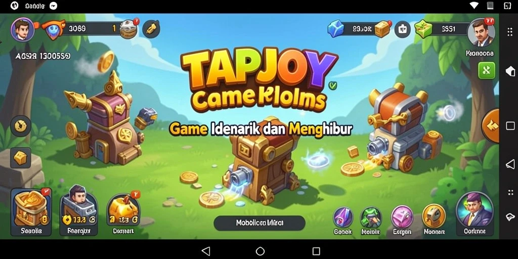 Tampilan gameplay TAPJOY dengan elemen Idle yang menarik dan interaktif.